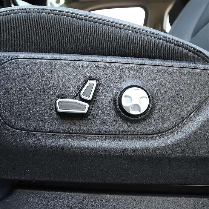Seat Adjustment Button Cover Trim for Charger 2015-2020 Durango 2011-2020 RAM 2018-2020, Black+Silve