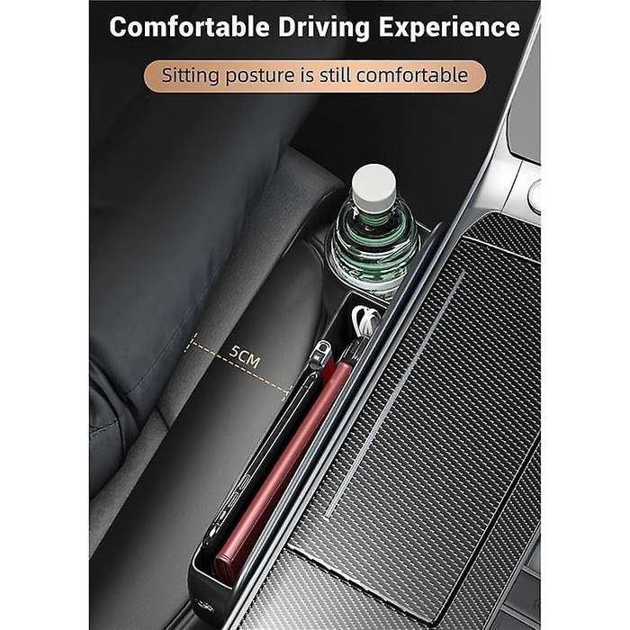 Seats Space Storage Bag Pu Left Car Auto Console Side Car Crevice Storage Box Slit Space Filler Wit