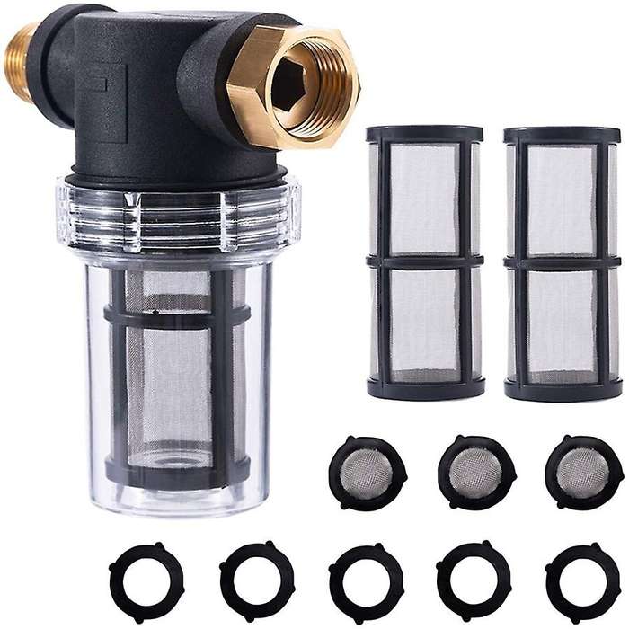 Sediment Filter Attachment Line Water Hose Filter, Garden Hose Filter for Pressure Washer Inlet Wat
