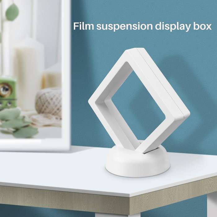 Set Of 10 3D Floating Frame Display Holder with Stands Compatible Coins