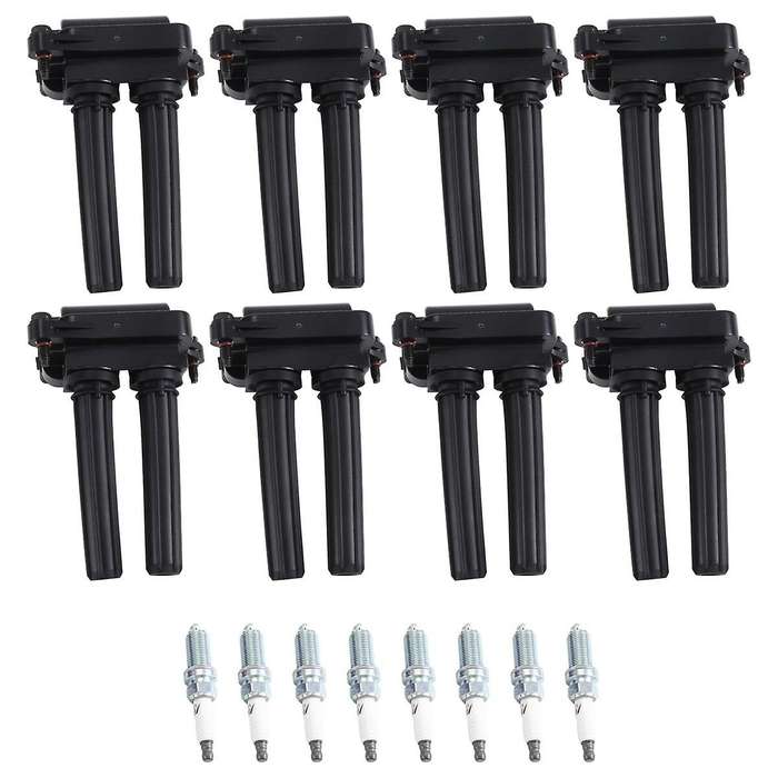 Set Of 8 Uf504 Ignition Coil&spark Plug for Ram 1500 2500 Durango 5.7l Charger Durango 300 Lfr5aix-1