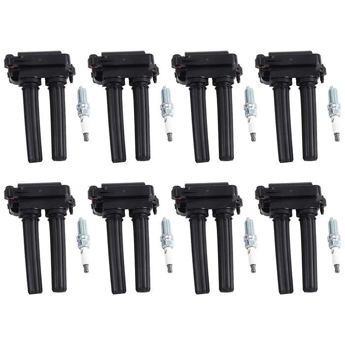 Set Of 8 Uf504 Ignition Coil&spark Plug for Ram 1500 2500 Durango 5.7l Charger Durango 300 Lfr5aix-1