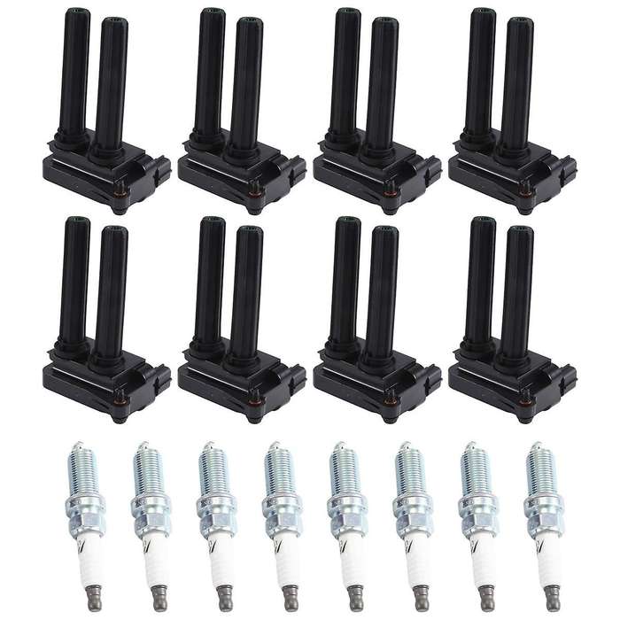 Set Of 8 Uf504 Ignition Coil&spark Plug for Ram 1500 2500 Durango 5.7l Charger Durango 300 Lfr5aix-1