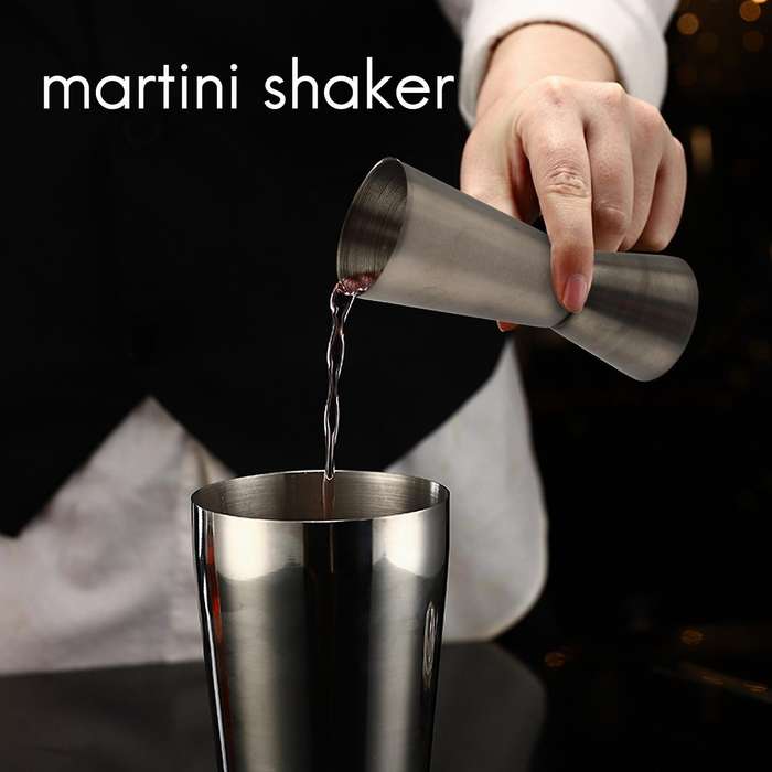 Shaker Set, Shaker with Strainer, 6-Piece Stainless Steel Bar Set Bartender Mixer Kits