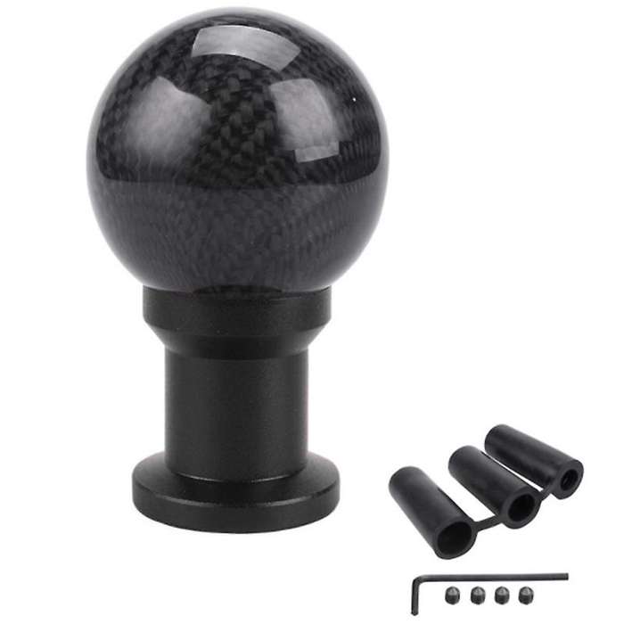 Shift Knob Carbon Fiber,Car Modified Universal Gear Head True Carbon Fiber Gear Shift Knob Plus Limi
