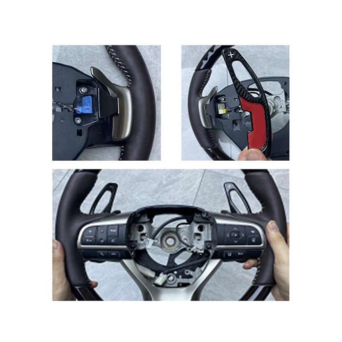 Shift Paddles Steering Wheel Shift Auto Accessories for Gs250 Es250 Rx Red