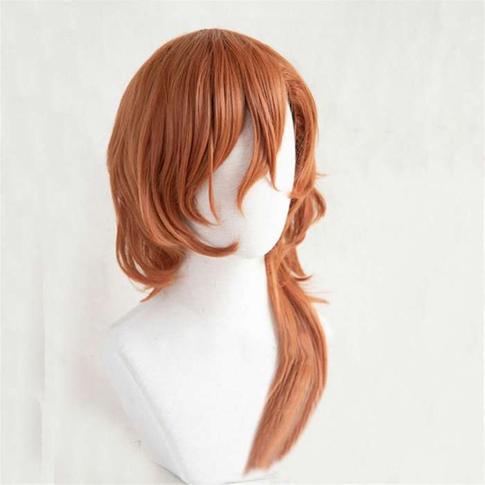 Short Orange Wig Cosplay Costume Men Anime Layered Character Costume Wig Halloween Party Wig