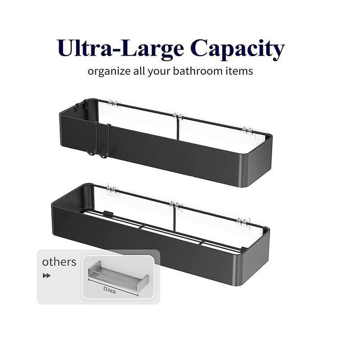 Shower - 2 Pack Shower Organizer, Drill-free & Quick-dry Shower Shelf for Inside Shower with Capaci