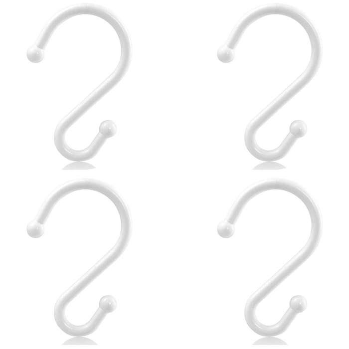 Shower Curtain Hooks,Set of 12 Rings,Rust Resistant S Shaped Hooks Hangers for Shower Curtains, Kitc