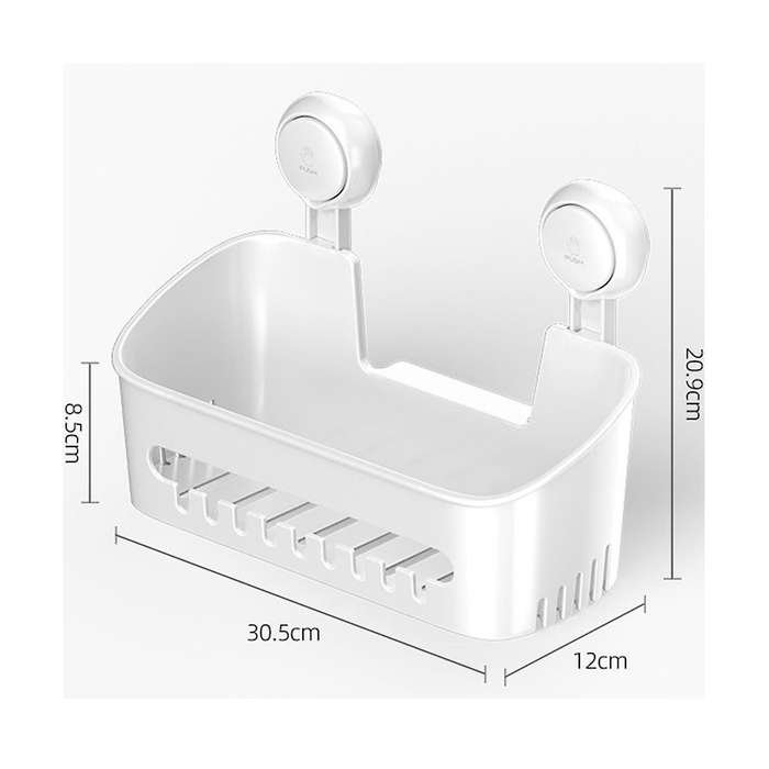Shower, Spice Stand, Bathroom Organizer, Storage Basket, No Drill, Removable Vacuum Suction Cup, Wa
