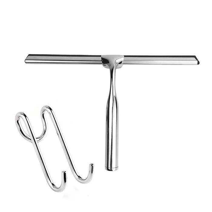Shower Squeegee and Window Squeegee, Stainless Steel,home Mirrors,adhesive Holder, Shower Door Hook,