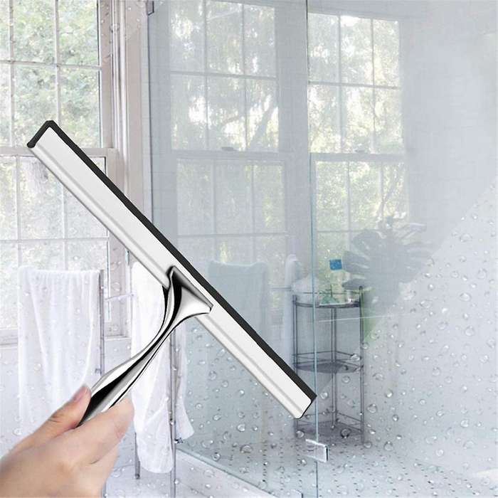 Shower Squeegee and Window Squeegee, Stainless Steel,home Mirrors,adhesive Holder, Shower Door Hook,