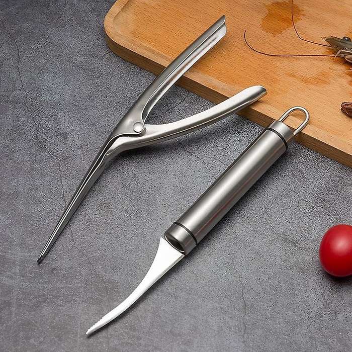 Shrimp Deveiner Tool and Peelers,stainless Steel Shrimp Cleaner Knife Prawn Peeler Shrimp Deveiner