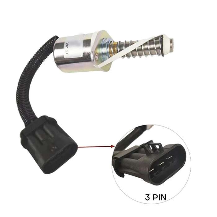Shut Off Solenoid 12V Stop Solenoid for S150 S160 S175 S185 S205 S250 S300 6681512 7136559 Traction
