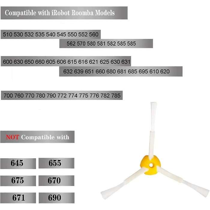 Side Brush for 600 700 Series 694 692 690 680 660 665 651 650 614 760 770 780 776 & 500 Series 595 5