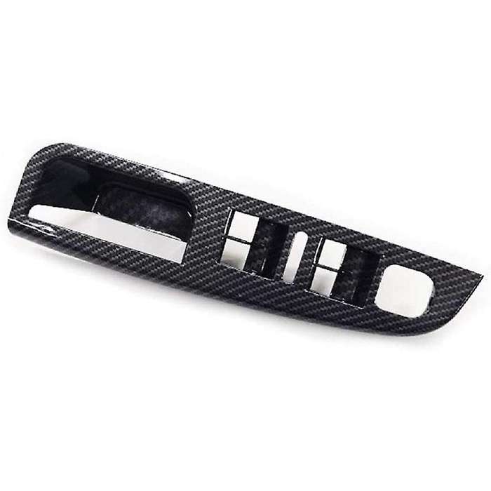 Side Grab Handle Carbon Fiber Door Switch Control Panel Cover Trims Frame for MK5 Golf 5 2005-2009