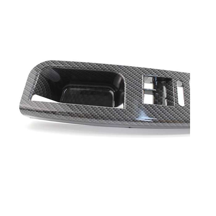 Side Grab Handle Carbon Fiber Door Switch Control Panel Cover Trims Frame for MK5 Golf 5 2005-2009