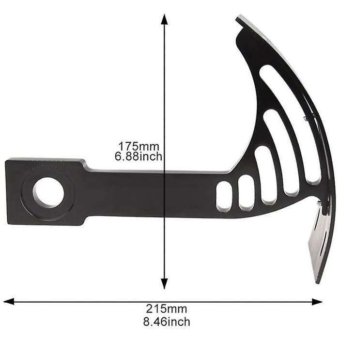 Side Mount License Plate Bracket Vertical Curved License Plate Bracket 3/4 Inch Axle Hole for Tourin