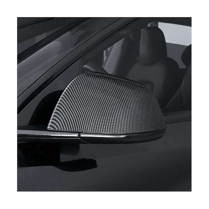 Side Rearview Mirror Cover Trim for 2021 2022 Model Y Exterior Accessories, Abs Gloss Carbon Fiber