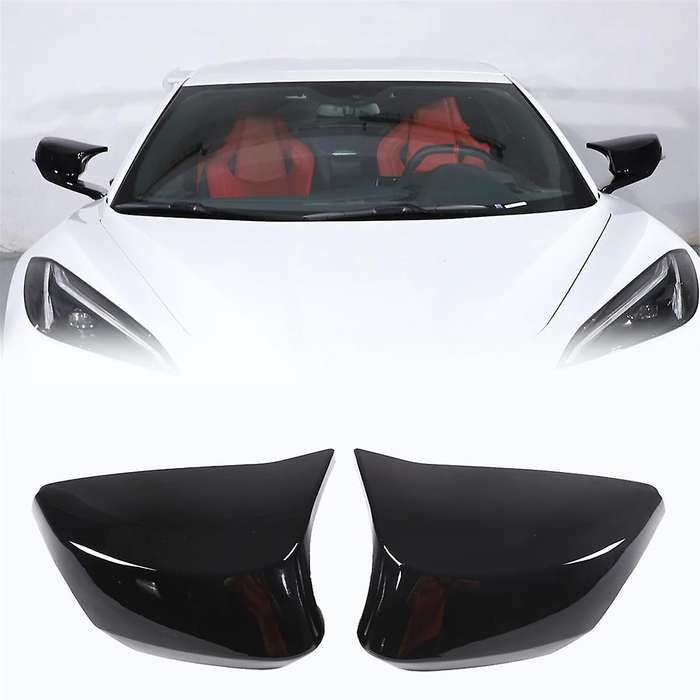 Side Rearview Mirror Guard Cover Trim for C8 Z51 Z06 2020-2023 Accessories Black