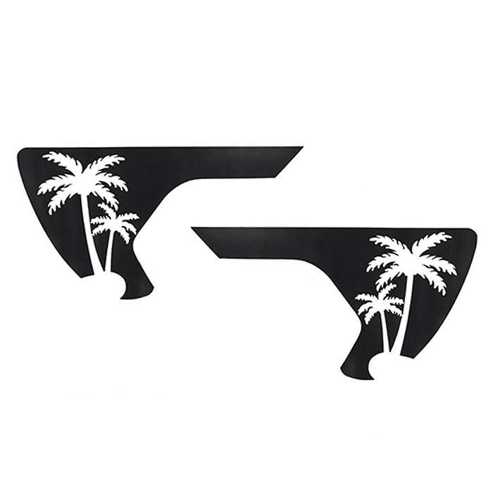 Side Vent Coconut Decals, Precut Black PVC Sticker for JL / JT 2018-2024