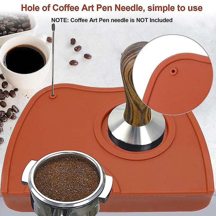 Silicone Coffee Tamper Mat, Anti-Skid Espresso Tamping Holder, Thick Wear Resistance Fluted Coffee G