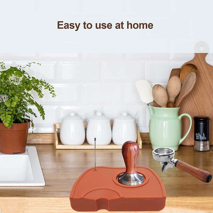Silicone Coffee Tamper Mat, Anti-Skid Espresso Tamping Holder, Thick Wear Resistance Fluted Coffee G