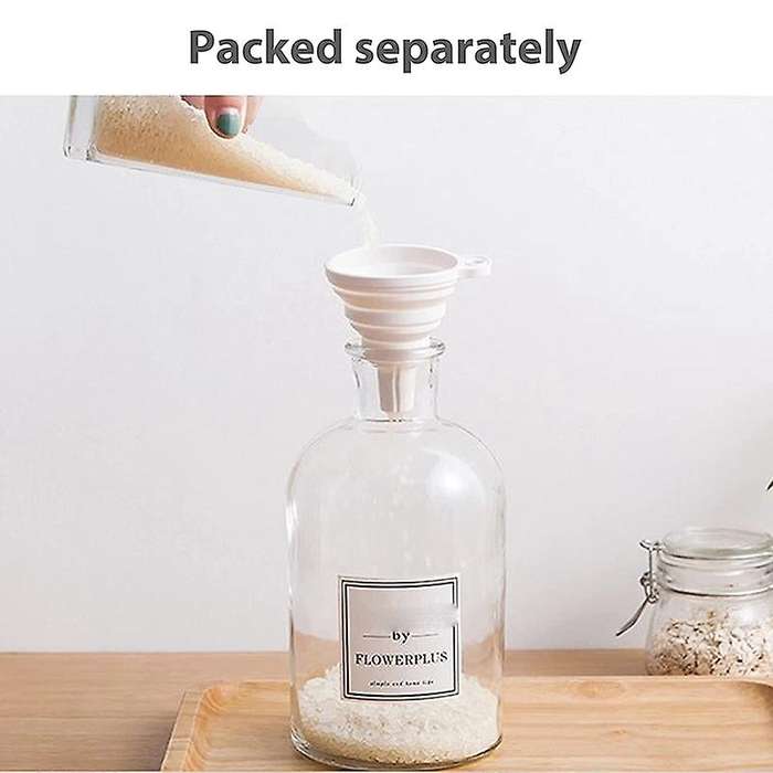 Silicone Collapsible Funnel 2-Piece Kitchen Tool Set Collapsible Funnel Suitable for Water Bottle Li