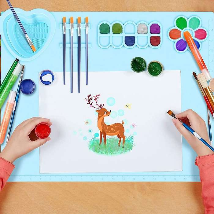 Silicone Craft Mat, 20 Inch X 16 Inch Silicone Painting Mat for Resin Casting, Silicone Artist Mat