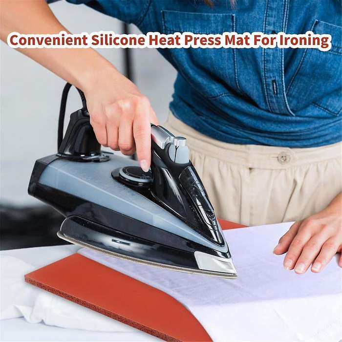 Silicone Heat Press Pad, 0.3 Inch Thick Silicone Heat Pad for Heat Press Flat Heat Transfer Press Re