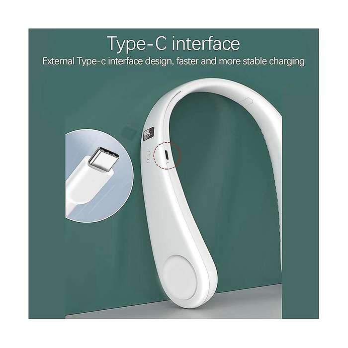Silicone Leafless 3speeds Fan Silent Sports Portable Electric Fan,hanging Hands-free Neck Lazy Port