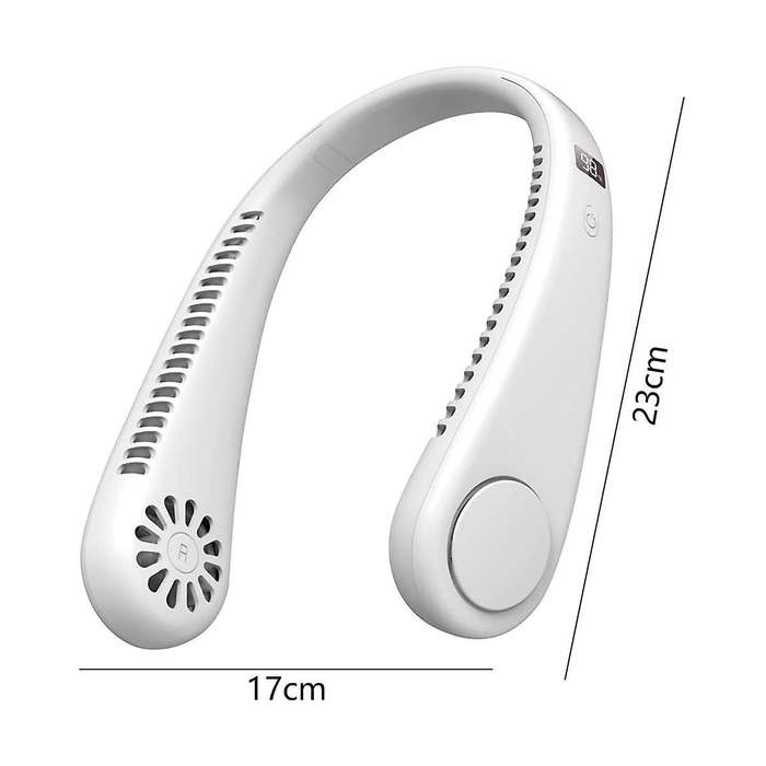 Silicone Leafless 3speeds Fan Silent Sports Portable Electric Fan,hanging Hands-free Neck Lazy Port