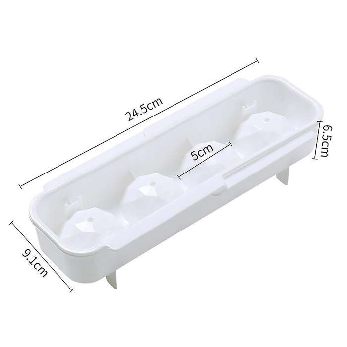 Silicone Ice Square Maker Ice Tray Halloween Candy Cake Pudding Round Shape Ice Square Trays ,4 Gri