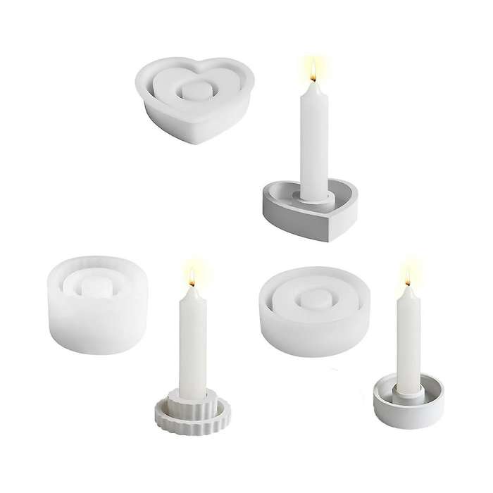Silicone Mould Candle Holder, Candle Holder Silicone Moulds Epoxy Resin for Candle Holders, Tray, Je