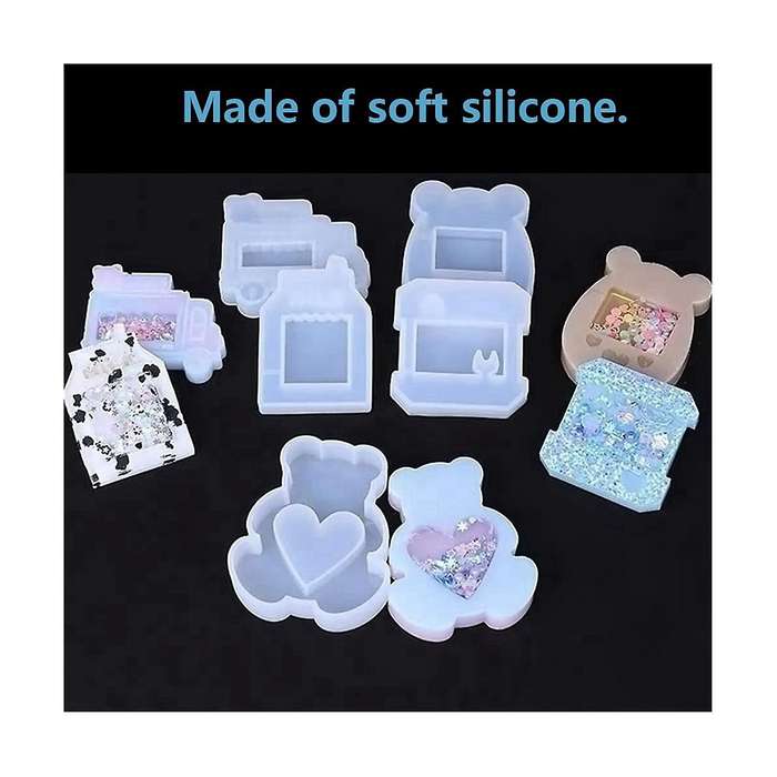 Silicone Mold Type 5-Piece Set Interior DIY Handmade Pendant Keychain Ornament Resin Mold Decoratio