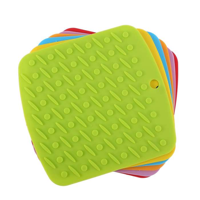 Silicone Pot Holder,trivets,mitts,spoon Rest and Garlic Peeler,heat Resistant Pot Pads,multipurpose