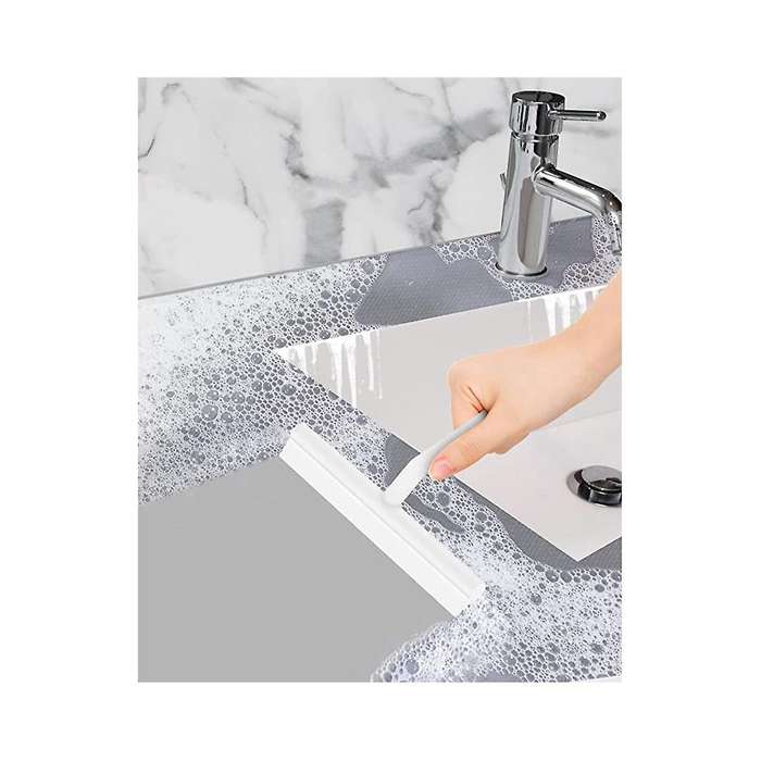 Silicone Shower Squeegee with Hook & Lanyard,mirror Screen Wiper, Multi Cleaner for Bathroom, Door