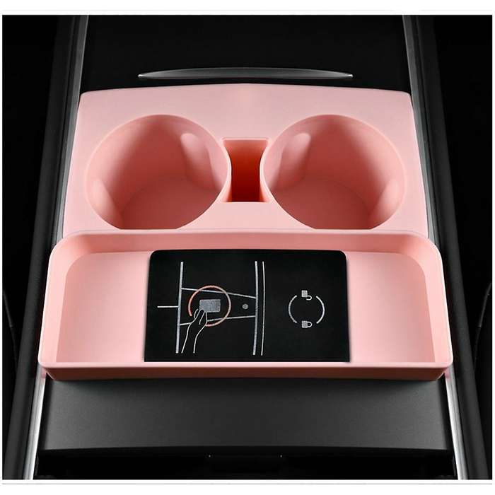 Silicone Water Cup Holder for Model3/y Storage Box and Storage Tray Water Proof Material Center Cons