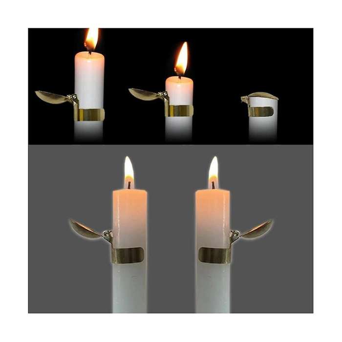 Silver Automatic Candle Snuffer Candle Flame Safely Wick Flame Extinguishing Clip