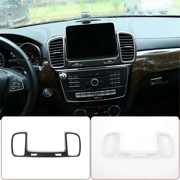 Silver Car Central Control Air Vent Outlet Frame for GLS W166 X166 2016-2019