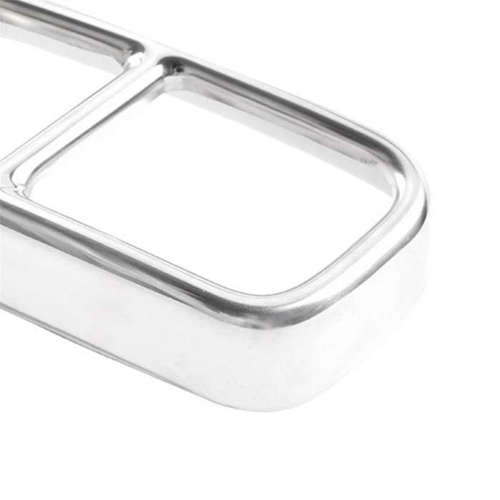 Silver Car Tail Muffler Exhaust Pipe Output Cover Decor Trim for F01 7 Series 730i 740i 750i 760i 20