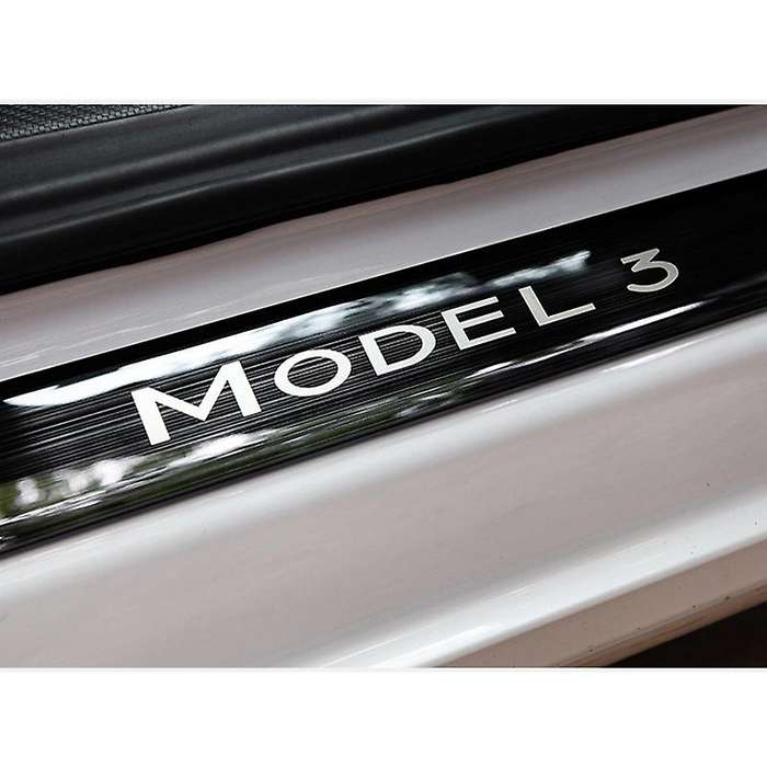 Silver Door Sill Protector Stainless Steel Door Sill Decoration Wrap Cover Welcome Pedals for Model