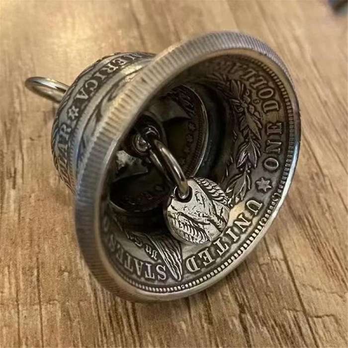 Silver Dollar Bell Home Decor Coin Craft Hangings Wall Hanging Decor Wind Chime