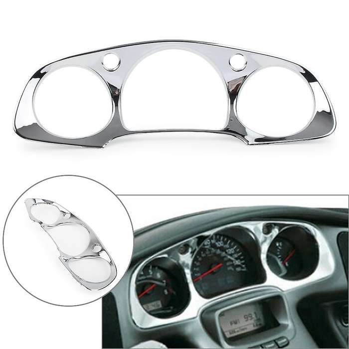 Silver Motorcycle Instrument Panel Accent Cover Decor Trim for Goldwing 1800 GL1800 2001-2005