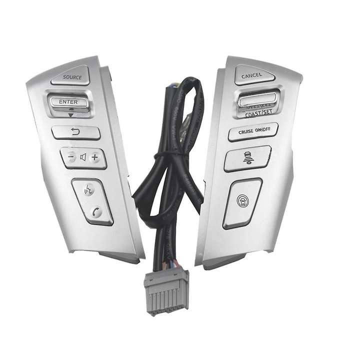 Silver Multifunction Steering Wheel Switch Telephone Volume Bluetooth Cruise Control Button for PAT