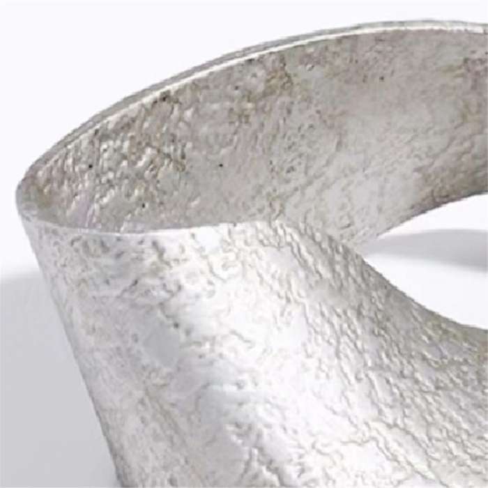 Silver Ring Sculpture Statue Geometric Metal Ornament Home Decoration Accessories Miniatures Figurin