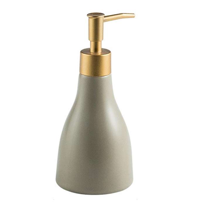 Simple Frosted Ceramic Bathroom Soap Dispenser Cone-Shaped Hand Soap Bottle Hotel Club Shower Gel Su