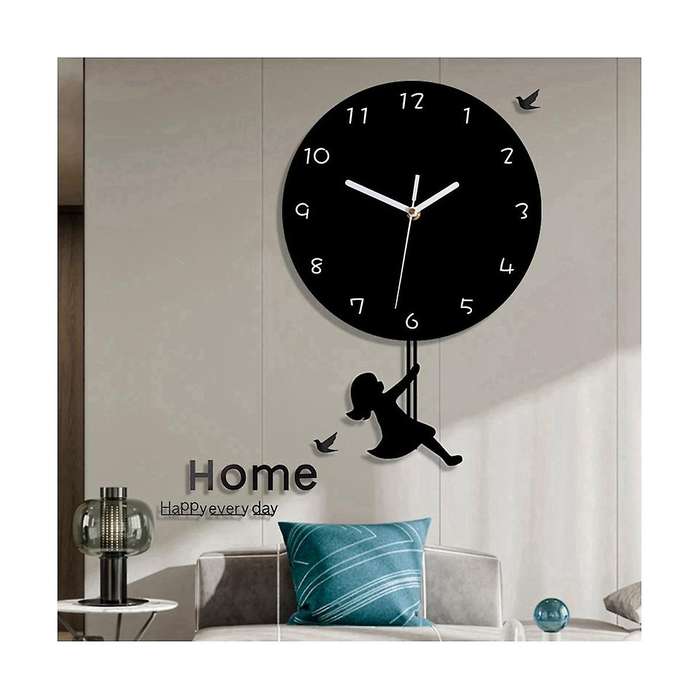 Simple Wall Clock Living Room Decoration Silent Net Red Swing Quartz Clock Swing Wall Clock