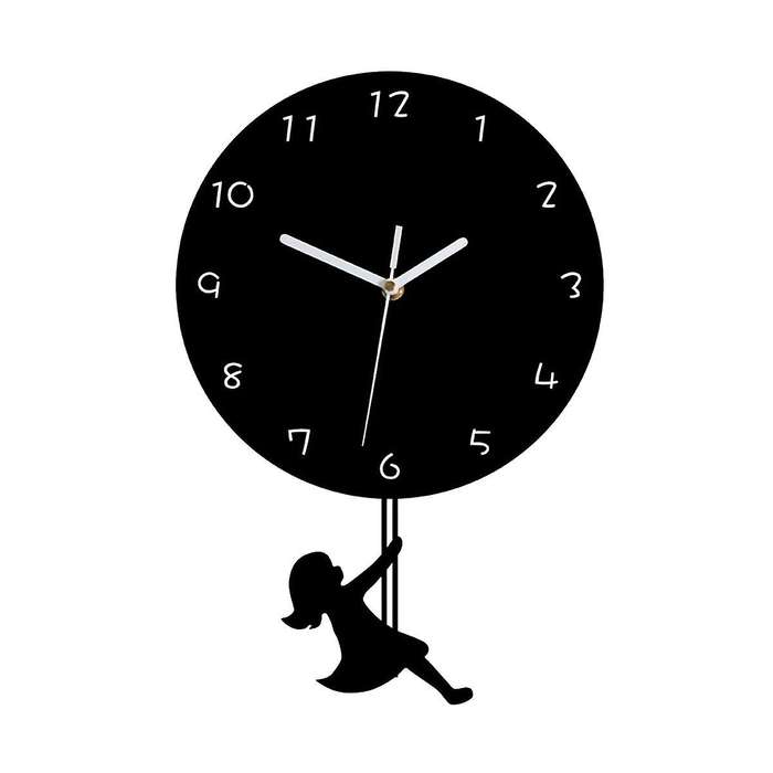 Simple Wall Clock Living Room Decoration Silent Net Red Swing Quartz Clock Swing Wall Clock