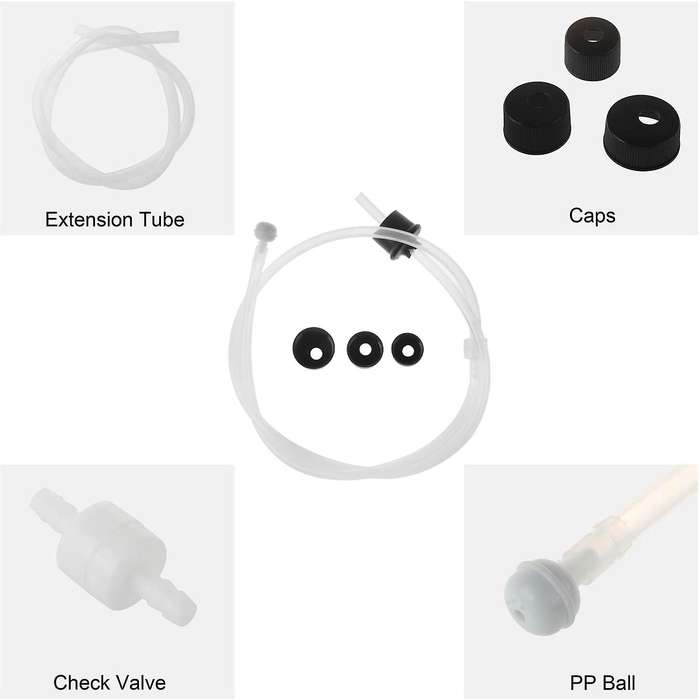 Sink Soap Dispenser Extension Tube Kit 45Inch with Check Valve, No Need to Fill the Little Bottle Ag